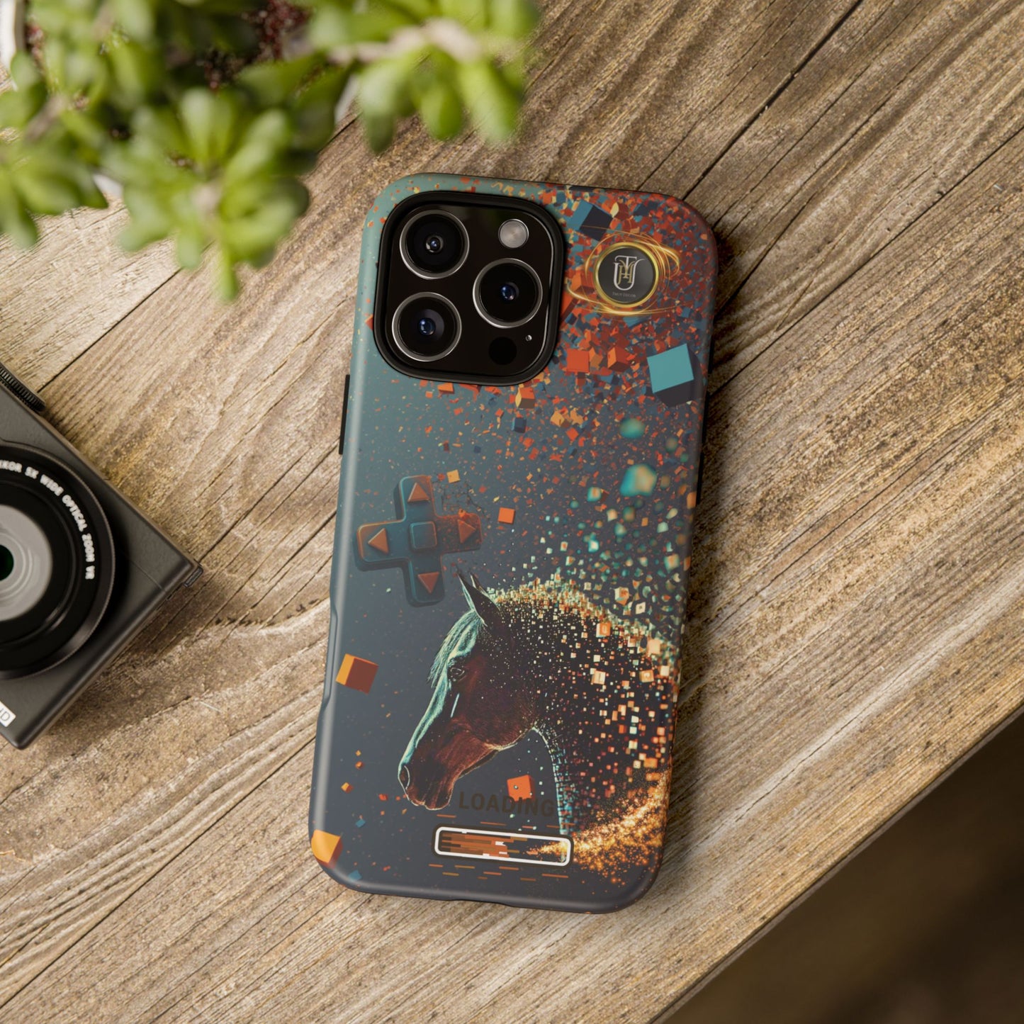 Glitched Lunar Horse Phone Case — Gamer Lucky Totem