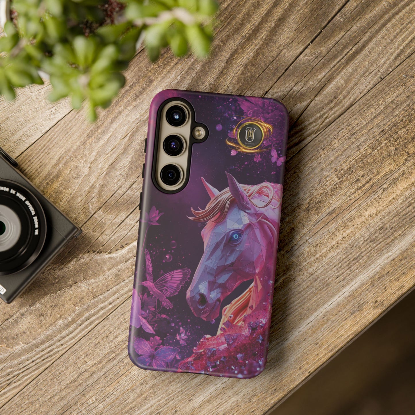 Quantum Pink Lunar Diamond Horse Tough Case — 2026 Pink Horse Phone Case