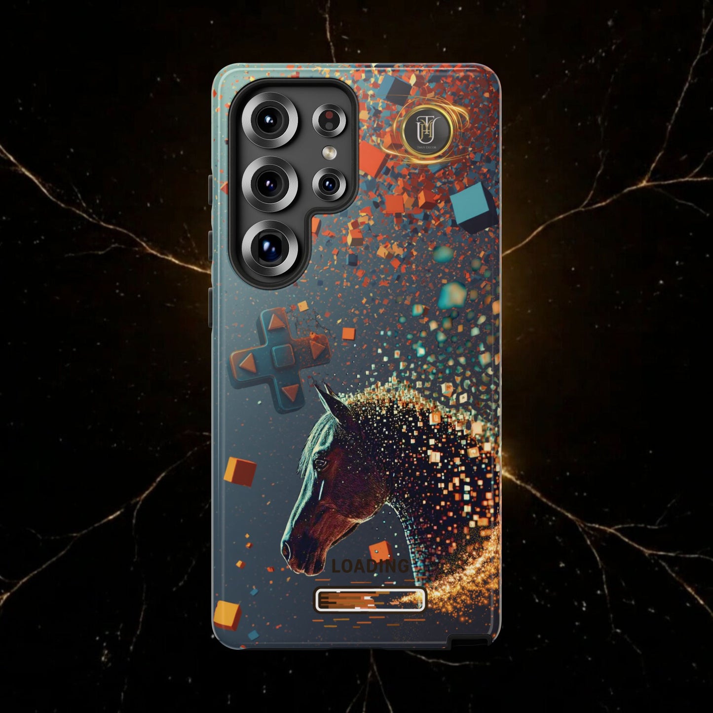 Glitched Lunar Horse Phone Case — Gamer Lucky Totem