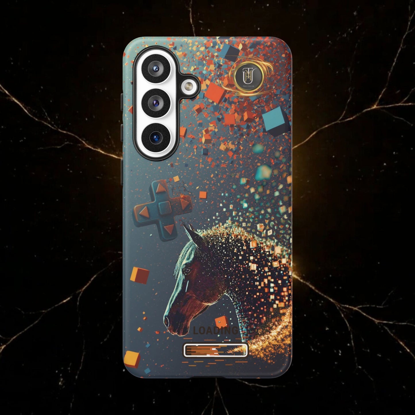 Glitched Lunar Horse Phone Case — Gamer Lucky Totem