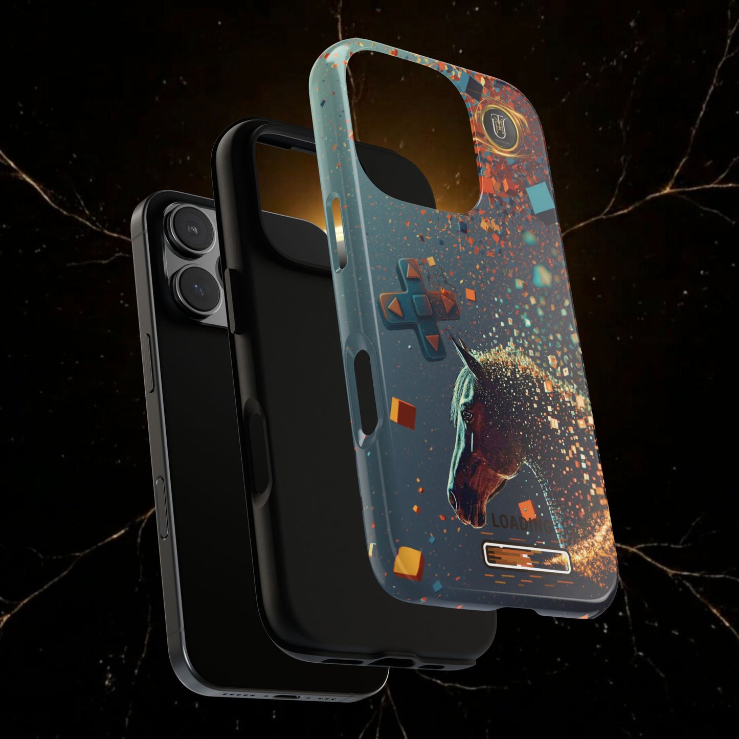 Glitched Lunar Horse Phone Case — Gamer Lucky Totem