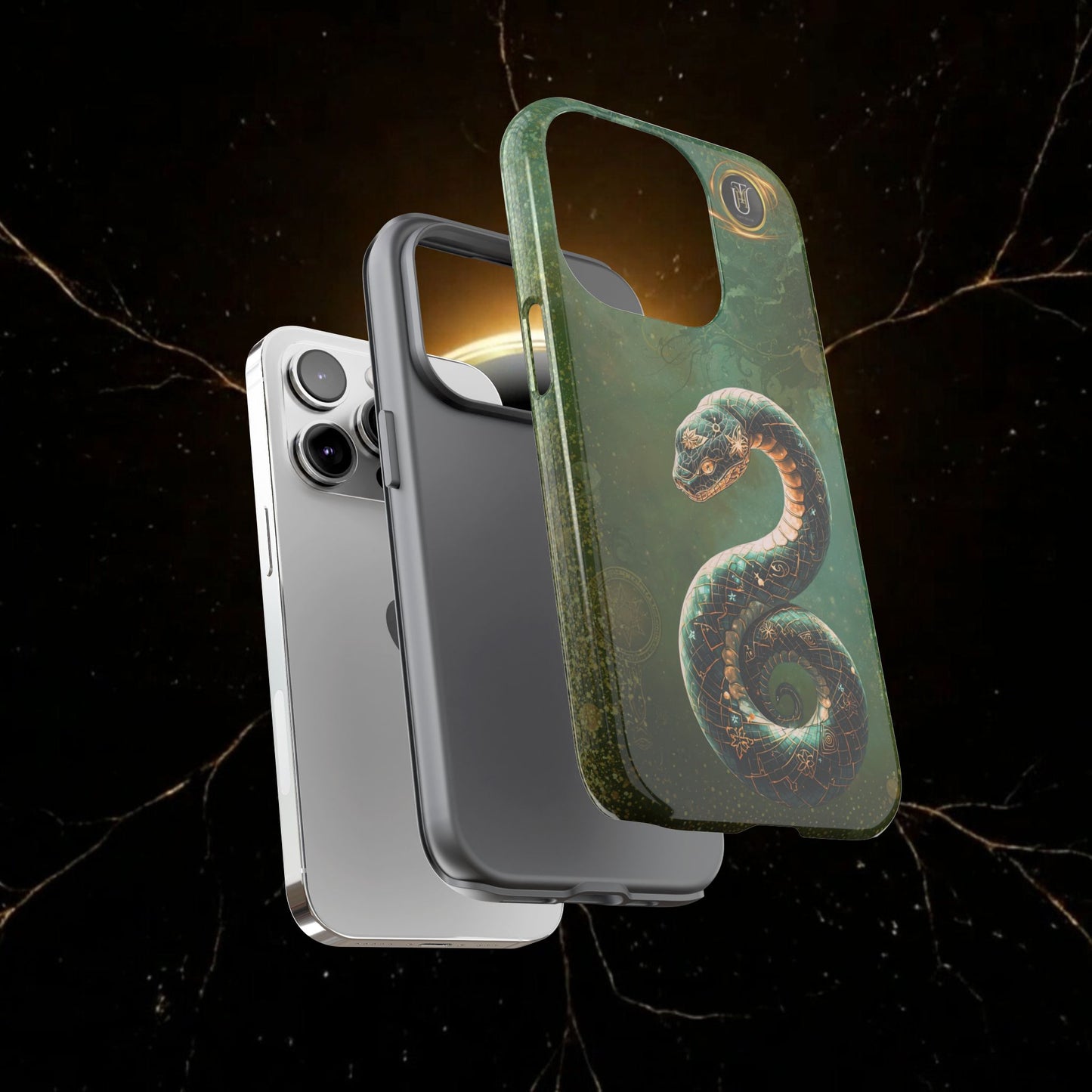 Lunar Snake Phone Case — Eternity Serpent Design