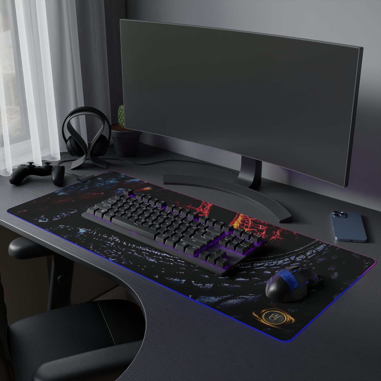Evil Dragon Eye LED Gaming Mouse Pad — RGB Illuminated Gaming Mousepad