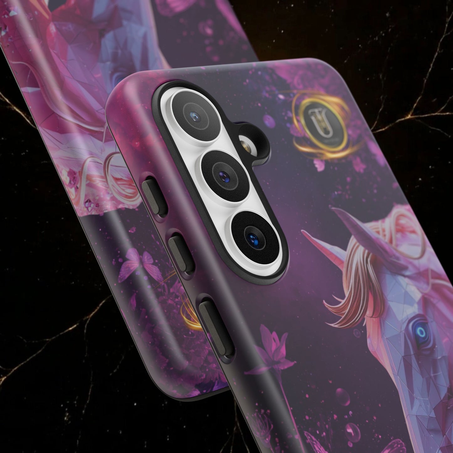 Quantum Pink Lunar Diamond Horse Tough Case — 2026 Pink Horse Phone Case