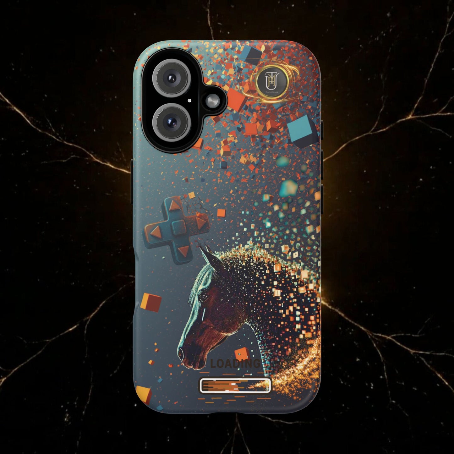 Glitched Lunar Horse Phone Case — Gamer Lucky Totem