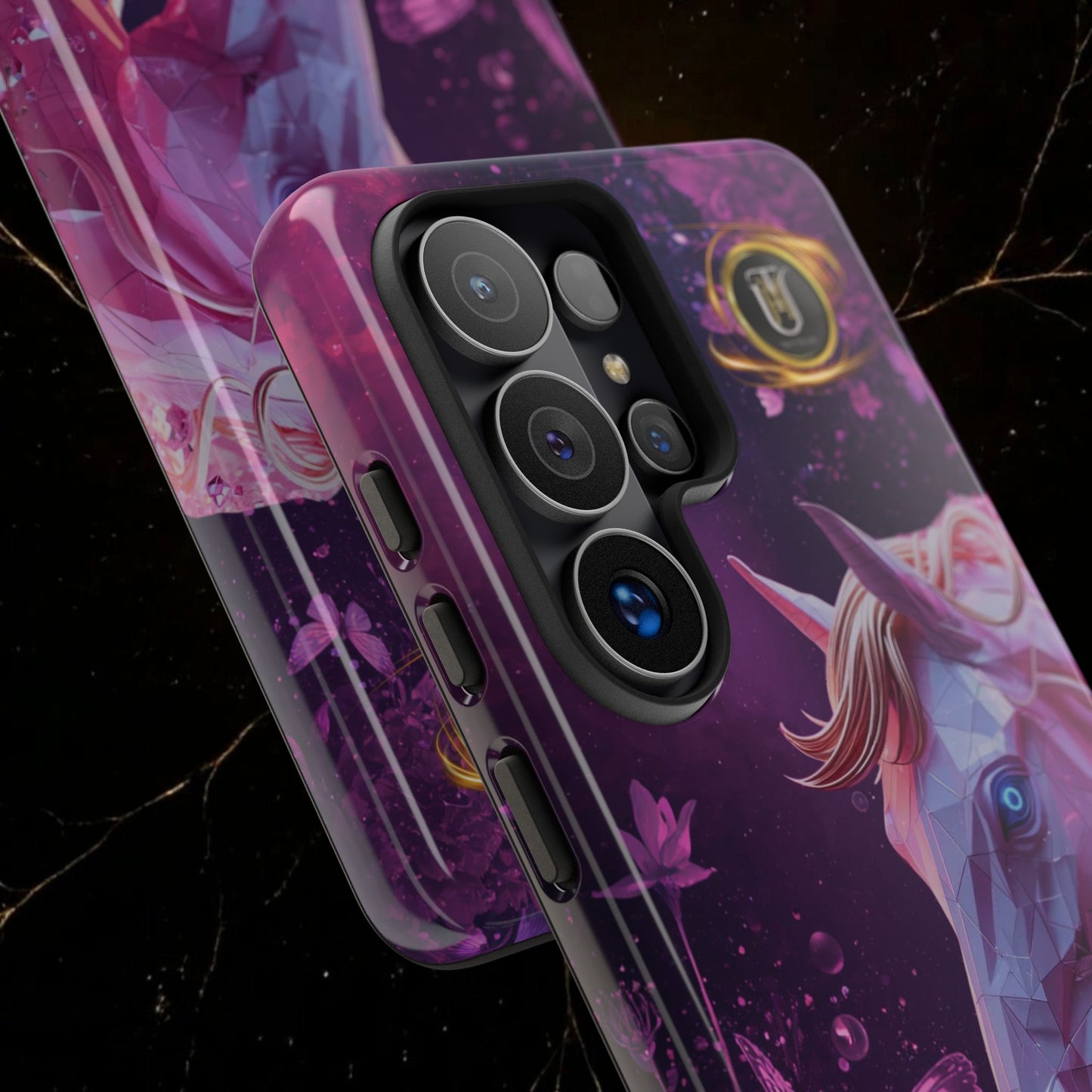 Quantum Pink Lunar Diamond Horse Tough Case — 2026 Pink Horse Phone Case