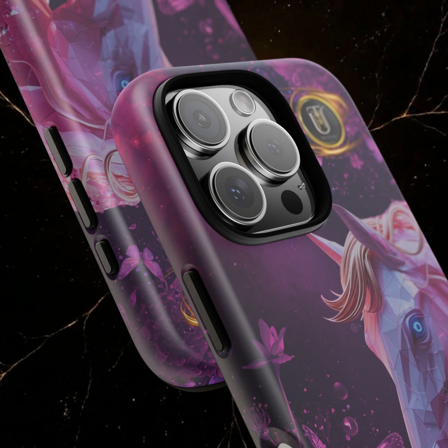 Quantum Pink Lunar Diamond Horse Tough Case — 2026 Pink Horse Phone Case