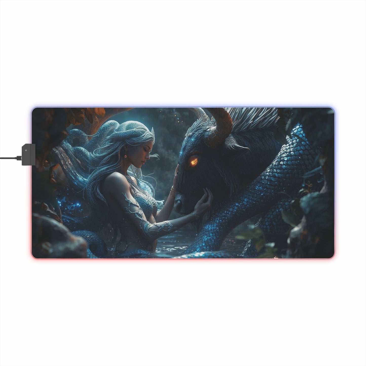Lady Snake & Ox "Calm My Love" - LED Gaming Mouse Pad