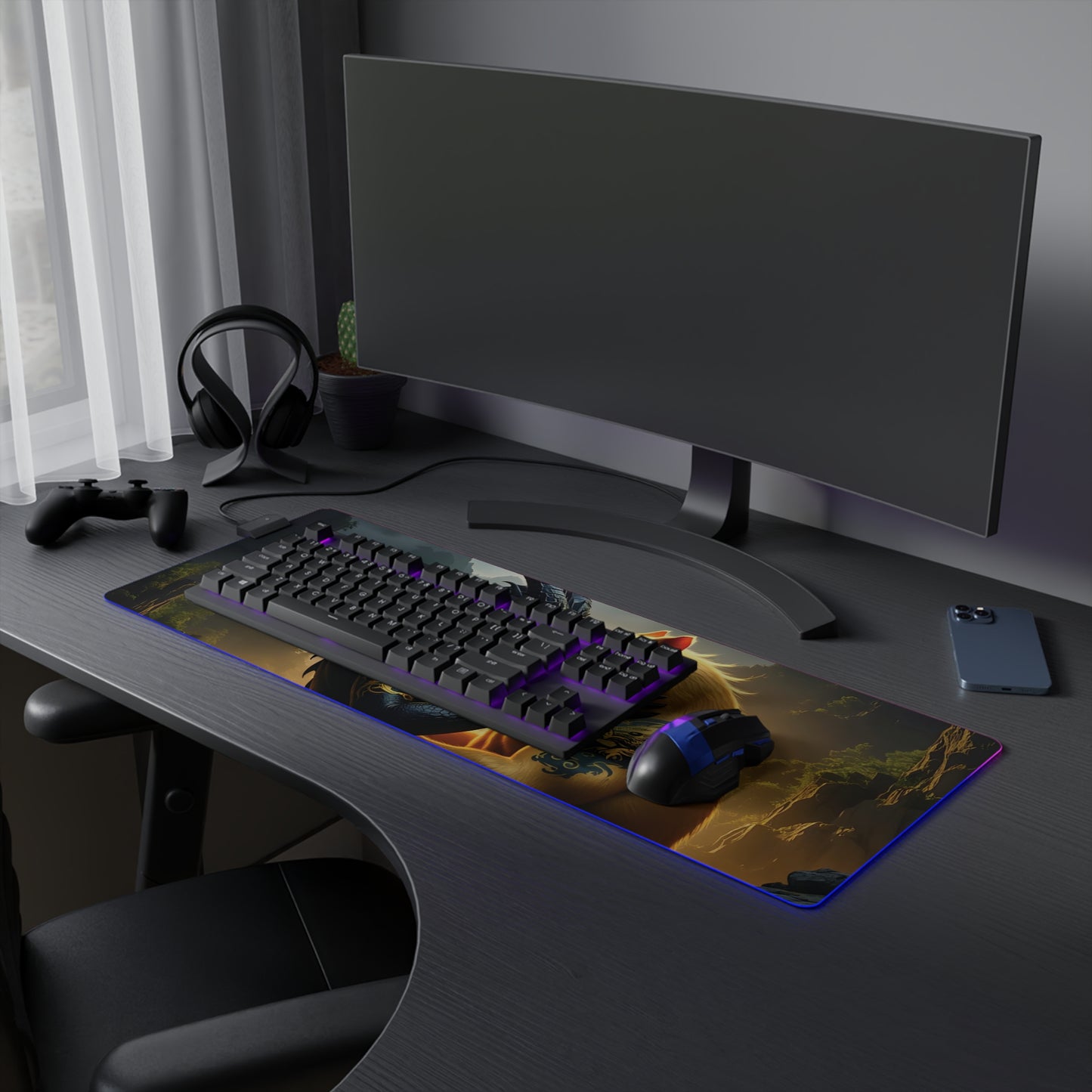 Dragon & Pig Lunar Zodiac LED Gaming Mouse Pad