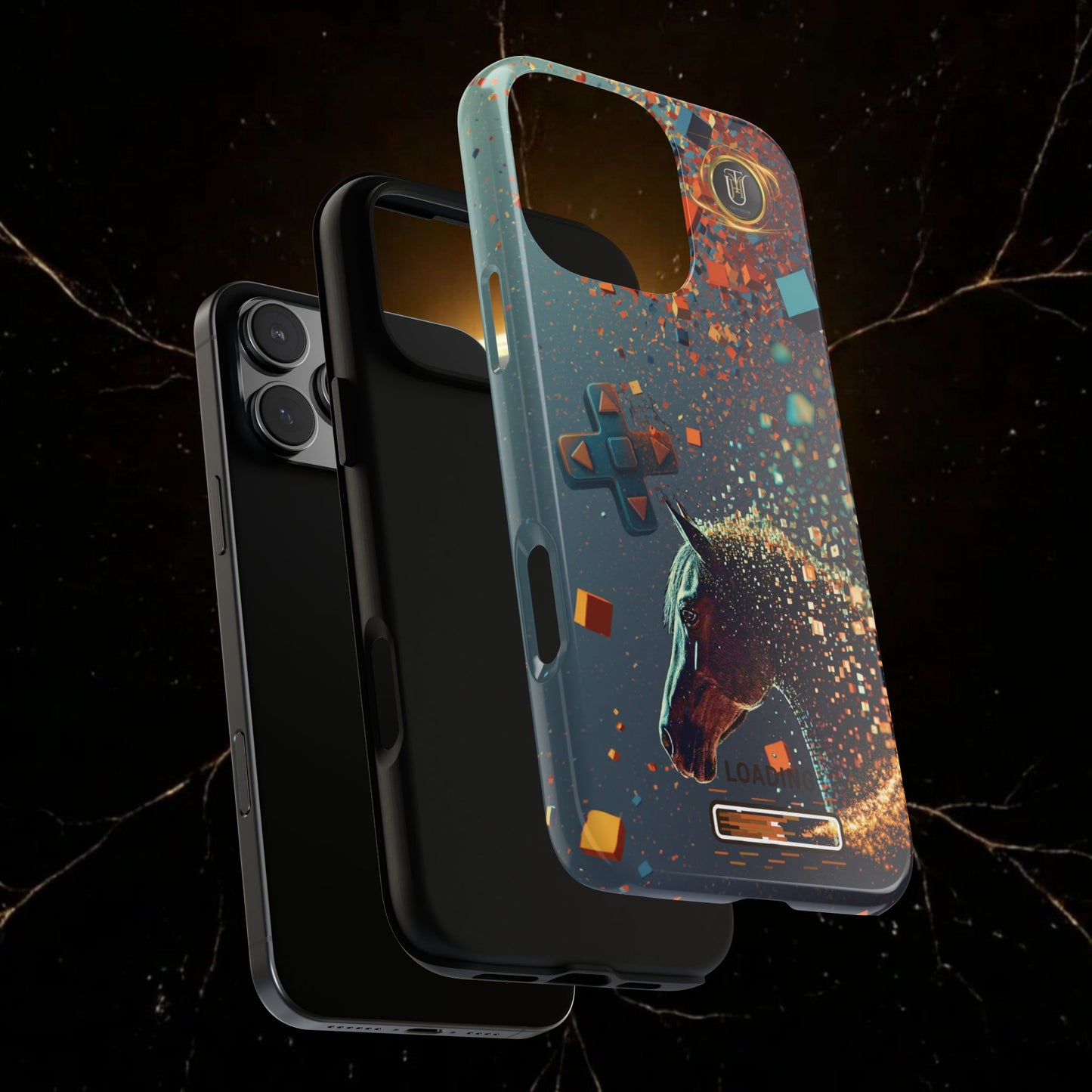 Glitched Lunar Horse Phone Case — Gamer Lucky Totem
