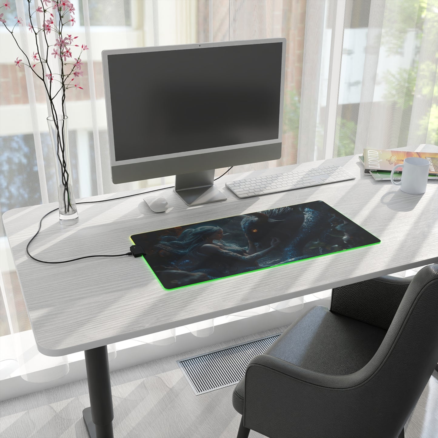 Lady Snake & Ox "Calm My Love" - LED Gaming Mouse Pad