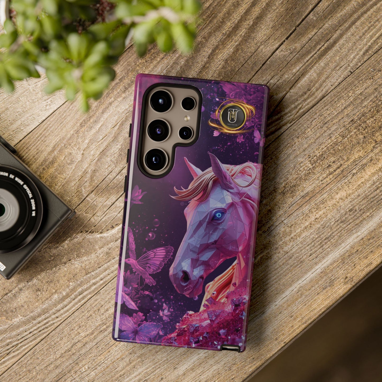 Quantum Pink Lunar Diamond Horse Tough Case — 2026 Pink Horse Phone Case