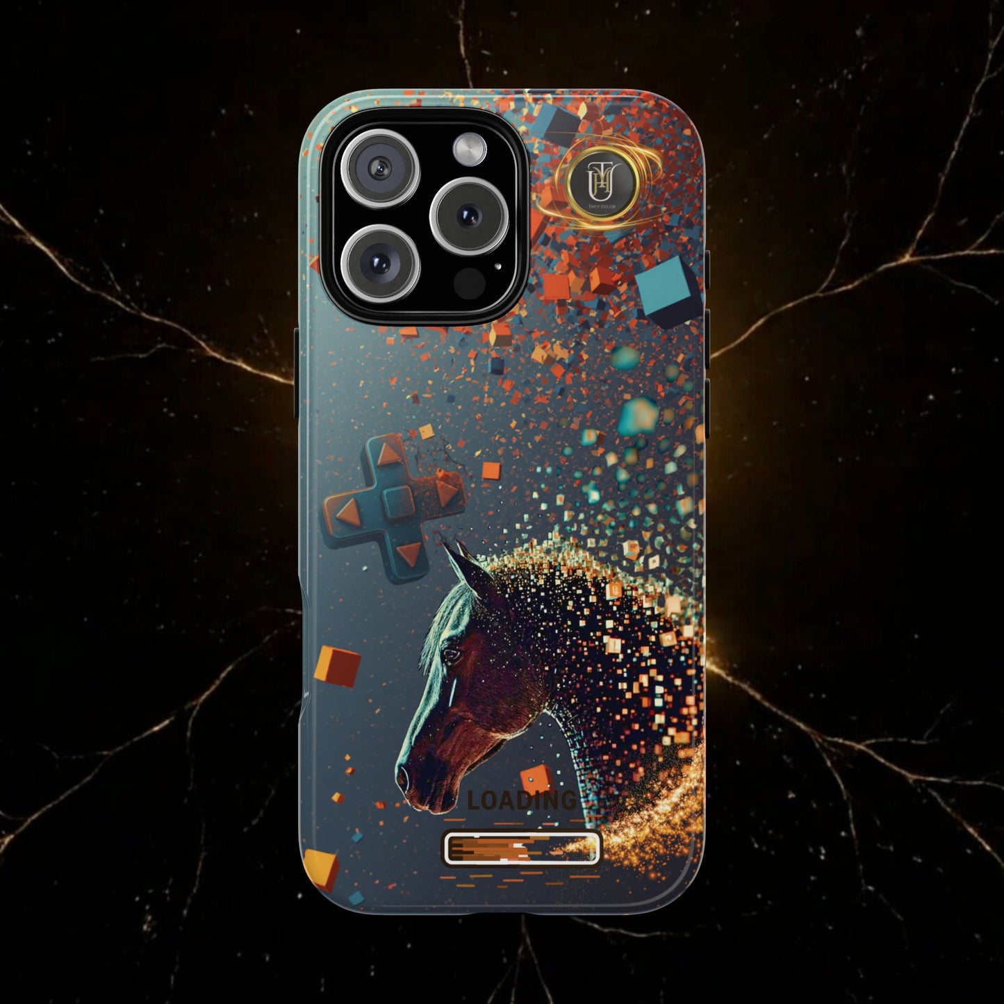Glitched Lunar Horse Phone Case — Gamer Lucky Totem