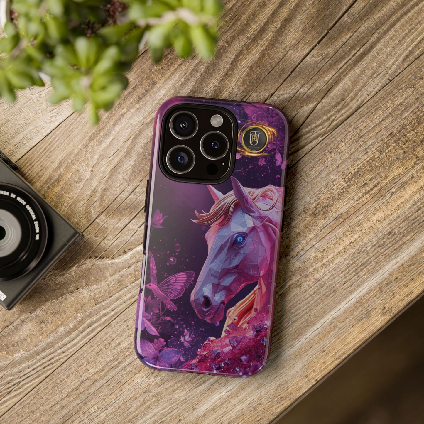 Quantum Pink Lunar Diamond Horse Tough Case — 2026 Pink Horse Phone Case