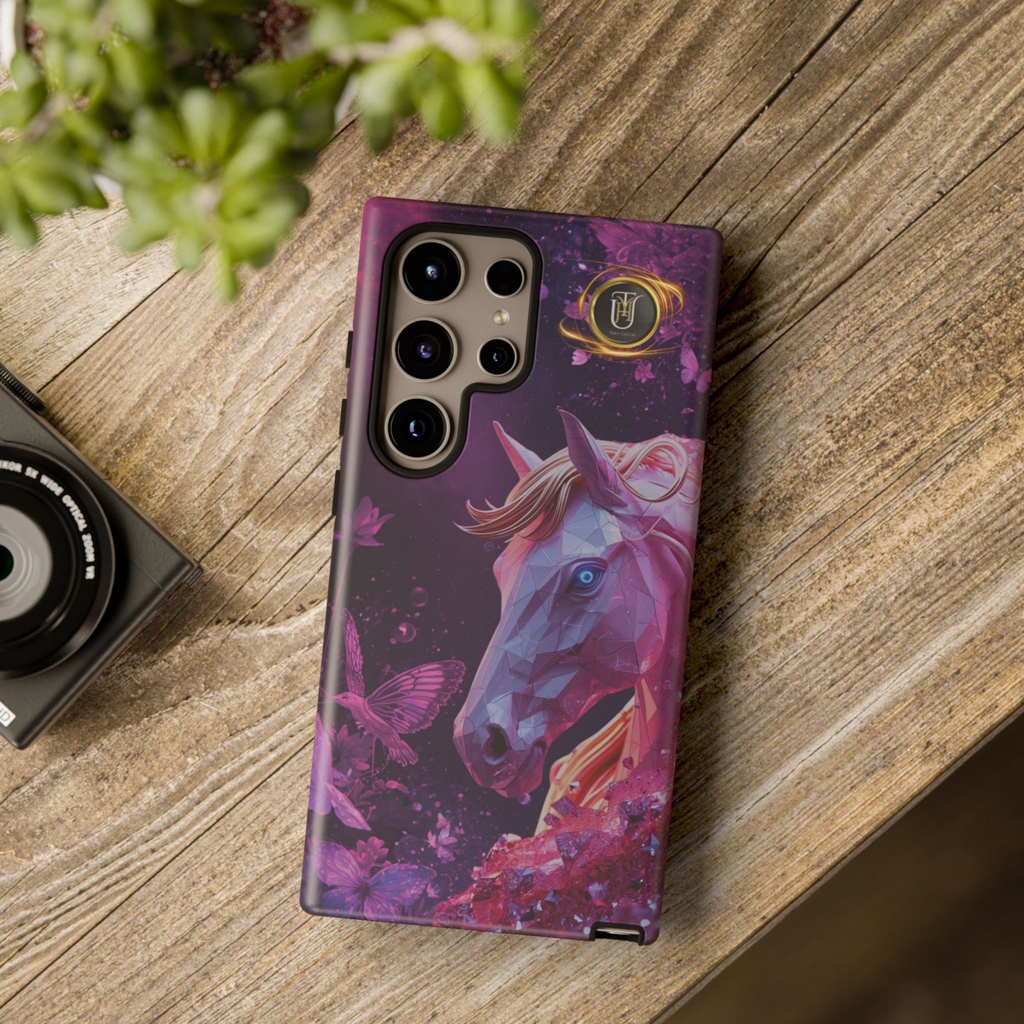 Quantum Pink Lunar Diamond Horse Tough Case — 2026 Pink Horse Phone Case