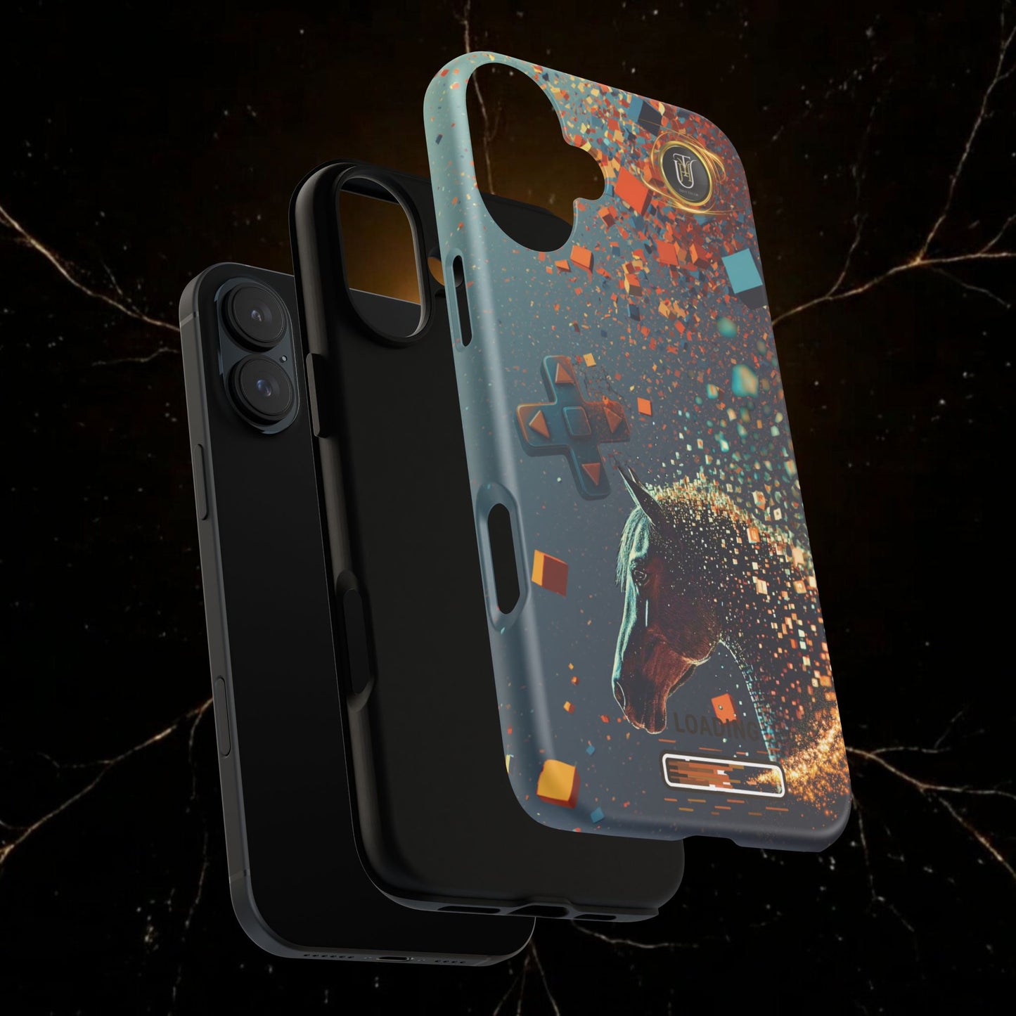 Glitched Lunar Horse Phone Case — Gamer Lucky Totem