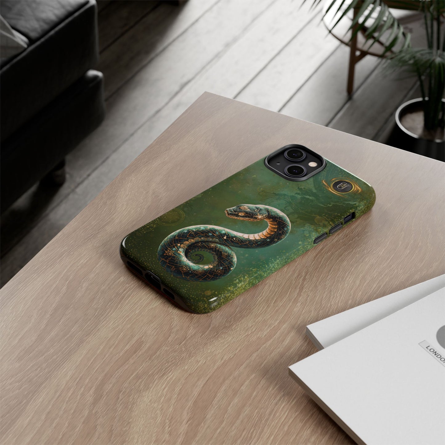Lunar Snake Phone Case — Eternity Serpent Design