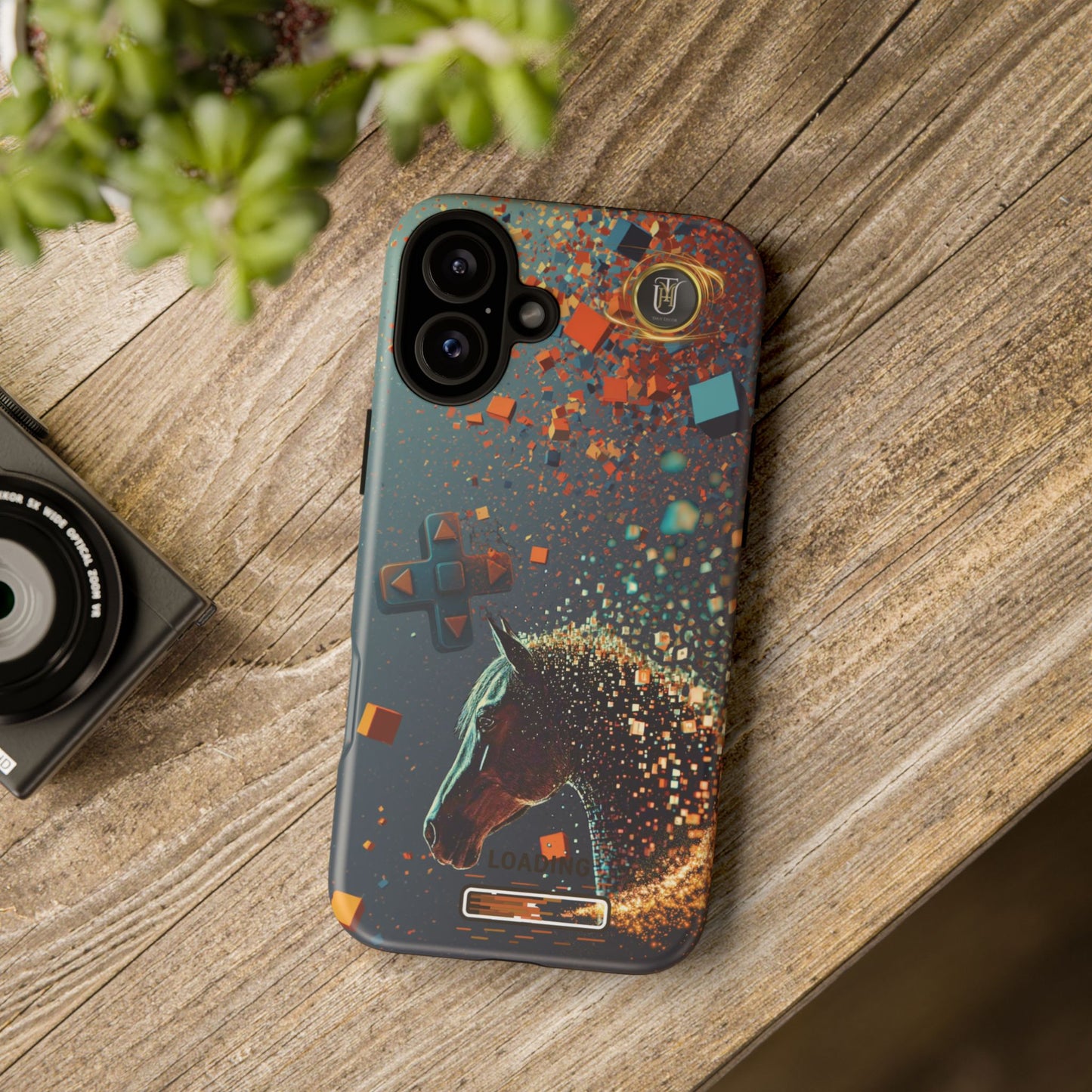 Glitched Lunar Horse Phone Case — Gamer Lucky Totem