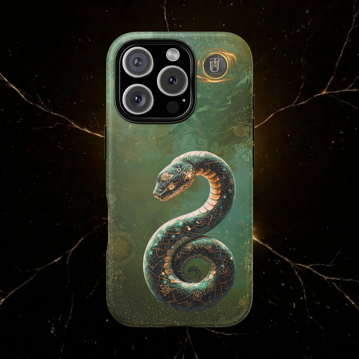 Lunar Snake Phone Case — Eternity Serpent Design