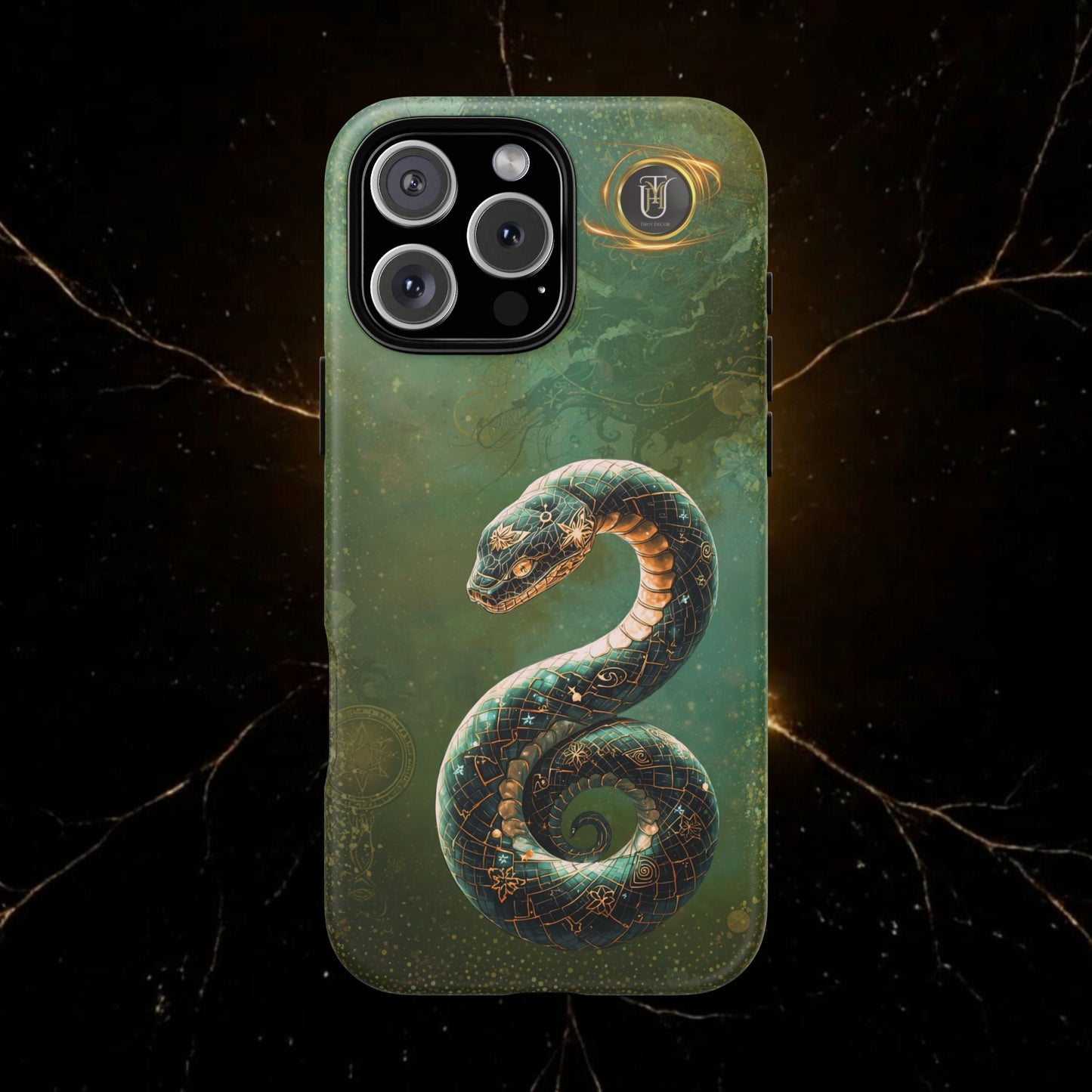 Lunar Snake Phone Case — Eternity Serpent Design
