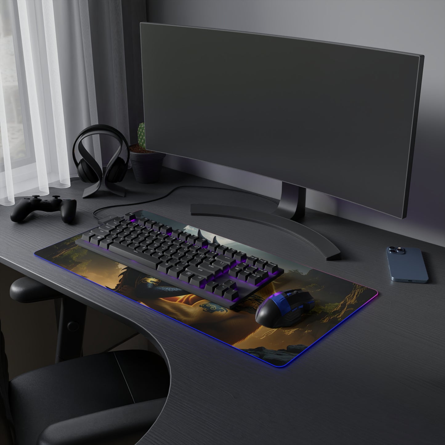 Dragon & Pig Lunar Zodiac LED Gaming Mouse Pad