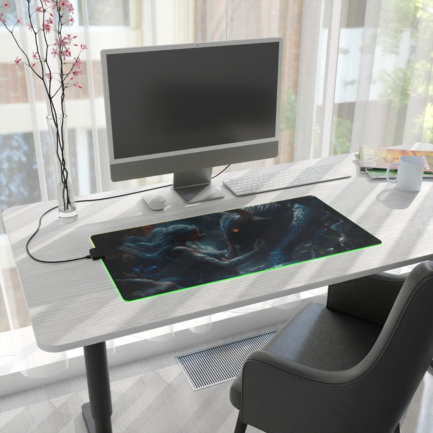 Lady Snake & Ox "Calm My Love" - LED Gaming Mouse Pad