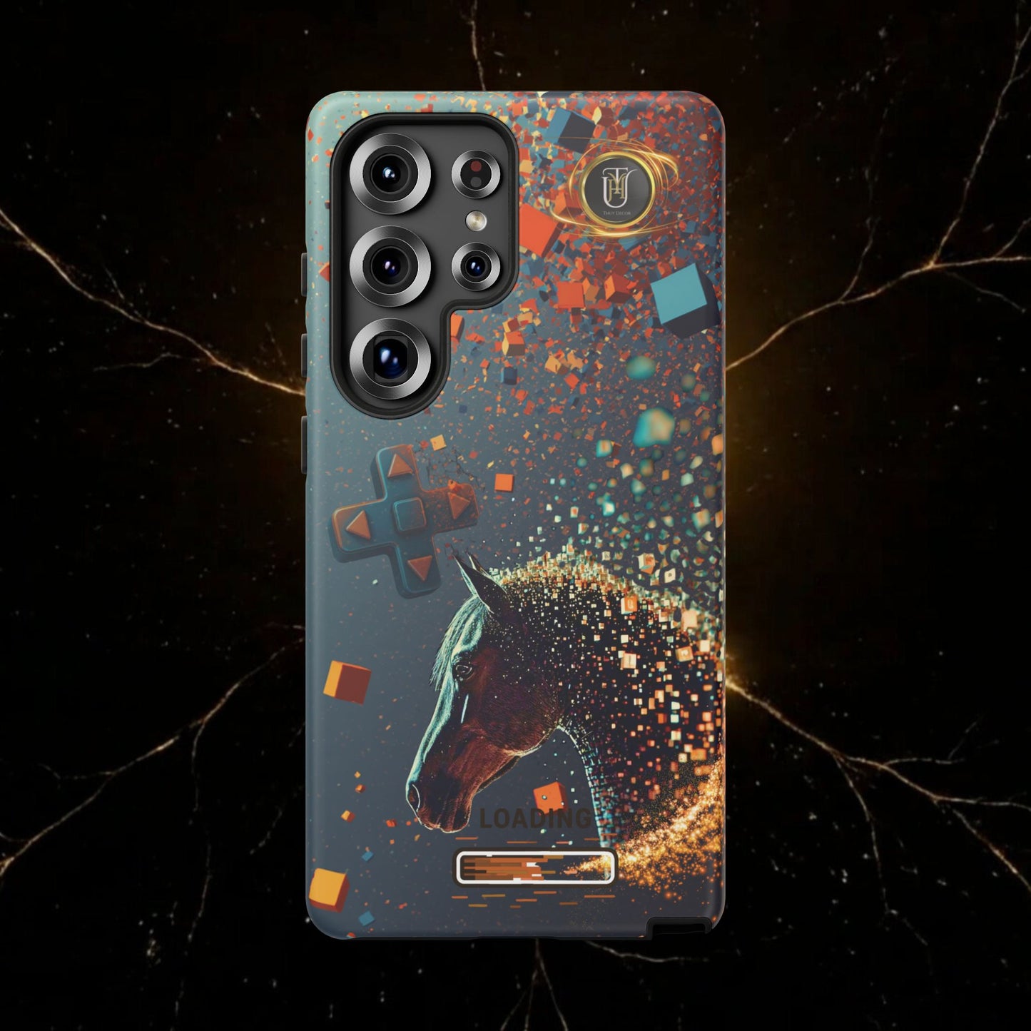Glitched Lunar Horse Phone Case — Gamer Lucky Totem