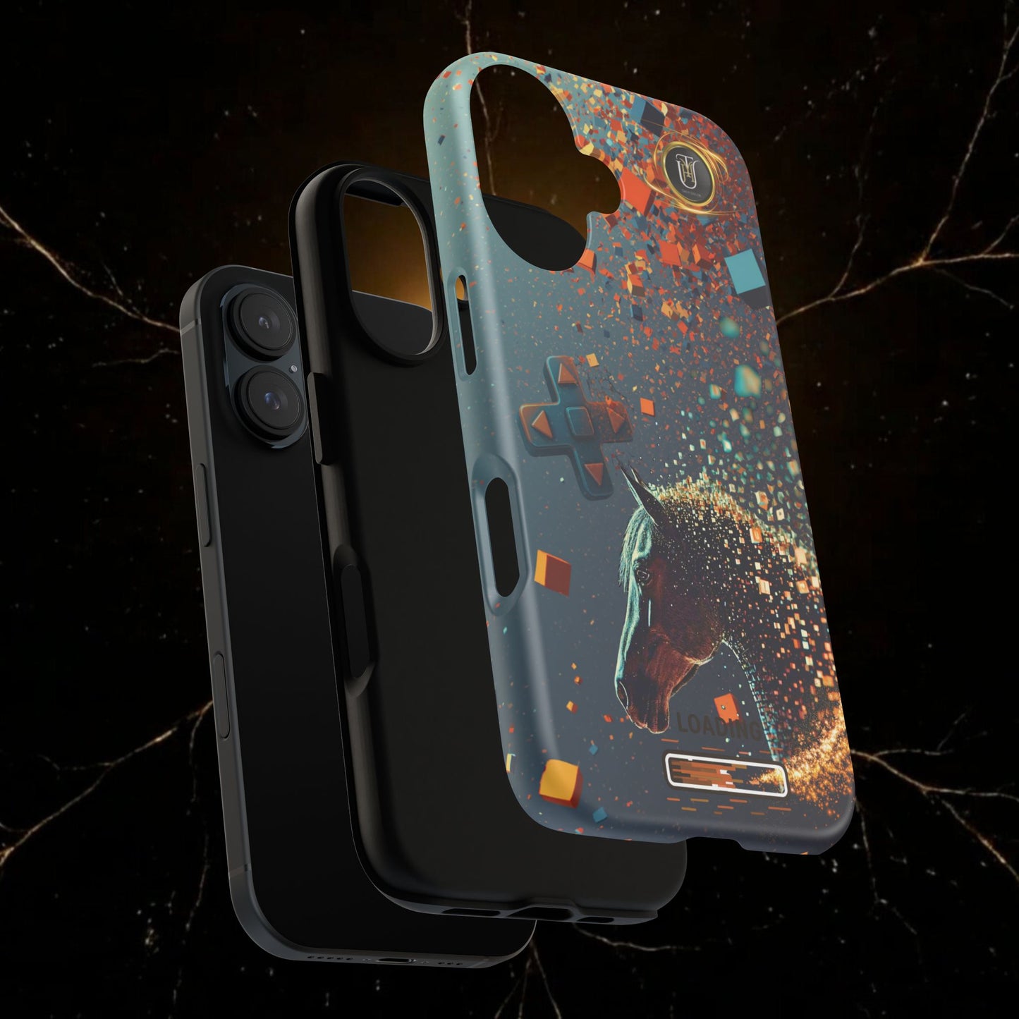 Glitched Lunar Horse Phone Case — Gamer Lucky Totem