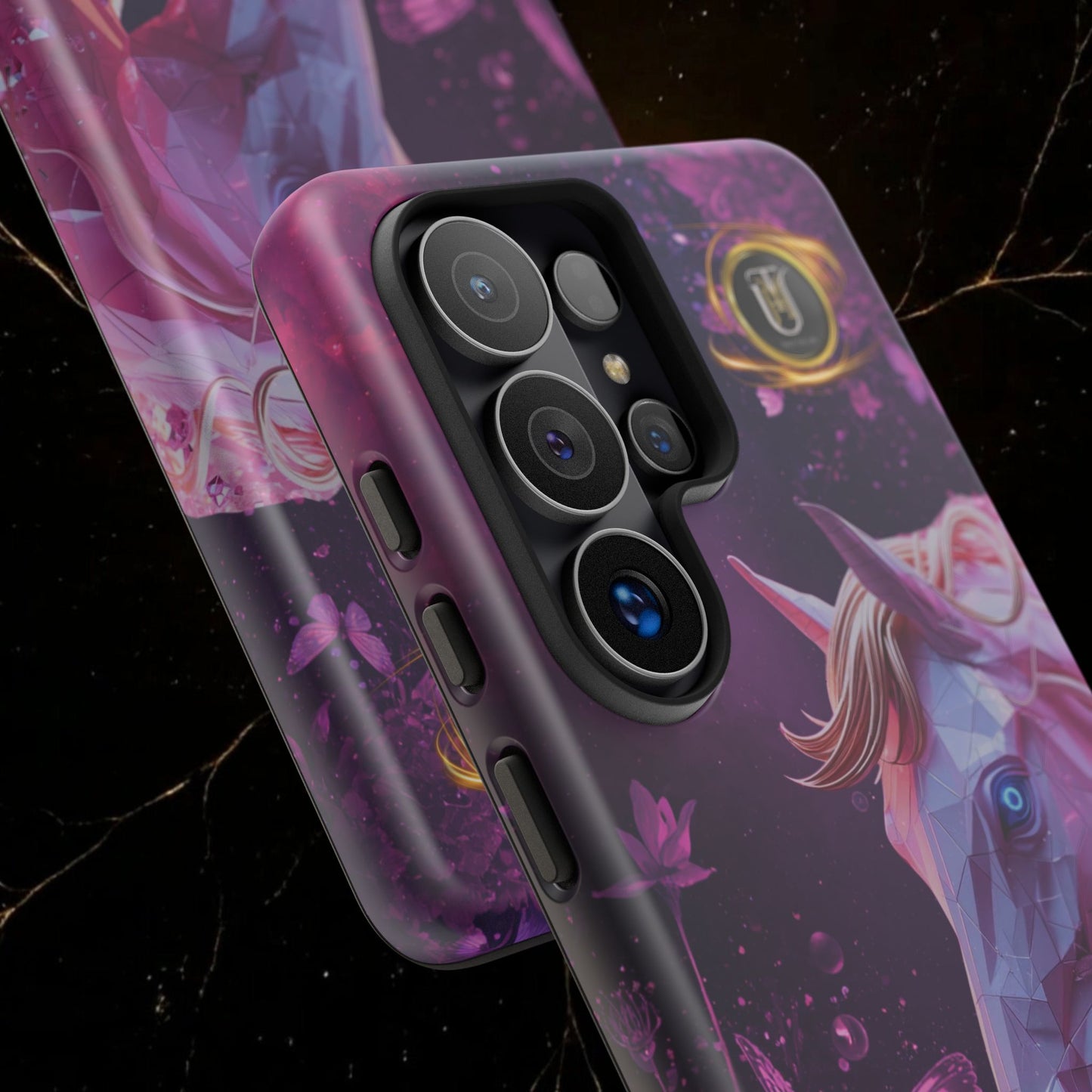Quantum Pink Lunar Diamond Horse Tough Case — 2026 Pink Horse Phone Case
