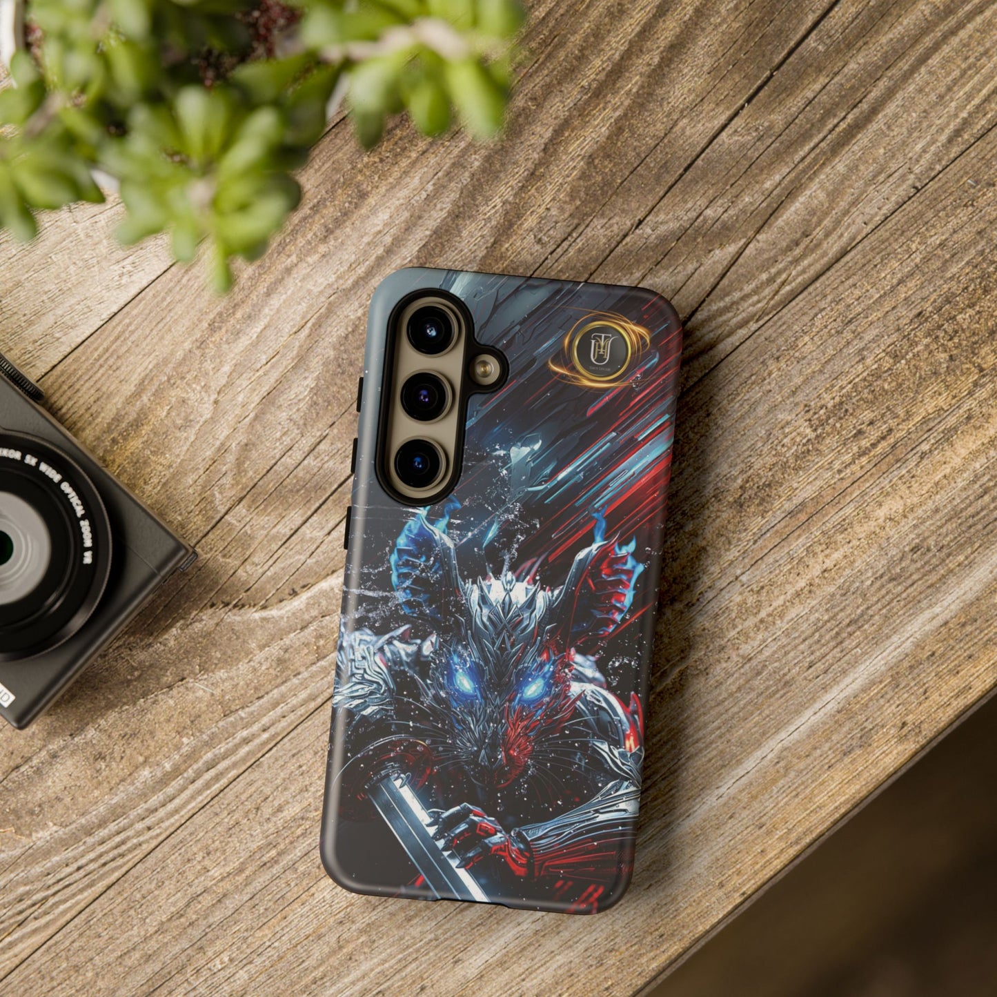 Lunar Metal Rat Samurai Phone Case — Warrior Rodent Armor Design