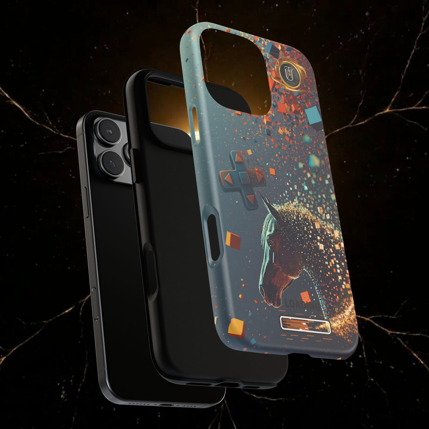 Glitched Lunar Horse Phone Case — Gamer Lucky Totem