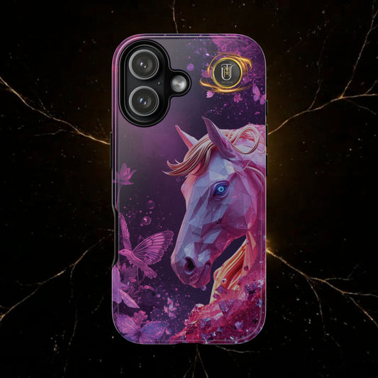 Quantum Pink Lunar Diamond Horse Tough Case — 2026 Pink Horse Phone Case