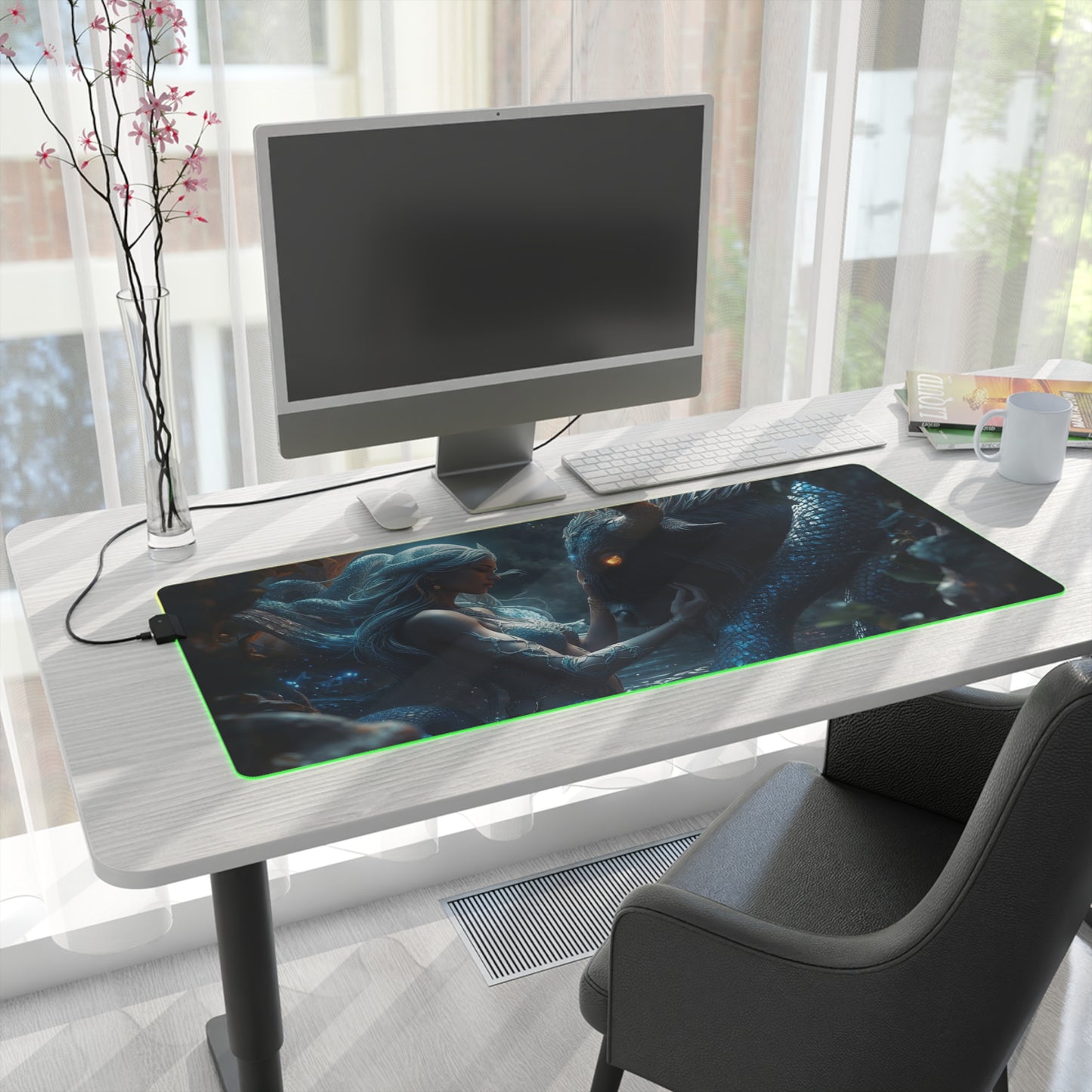 Lady Snake & Ox "Calm My Love" - LED Gaming Mouse Pad