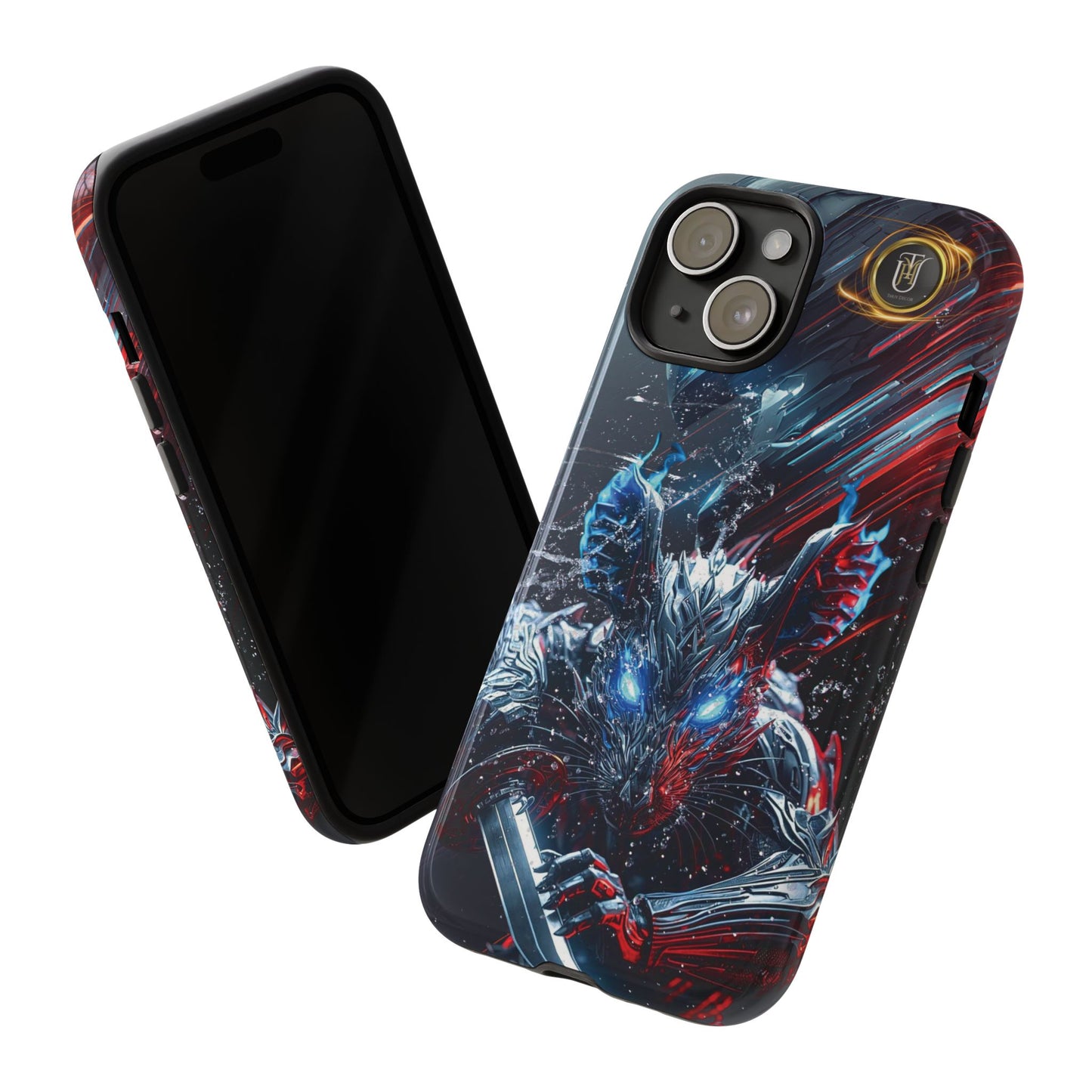 Lunar Metal Rat Samurai Phone Case — Warrior Rodent Armor Design