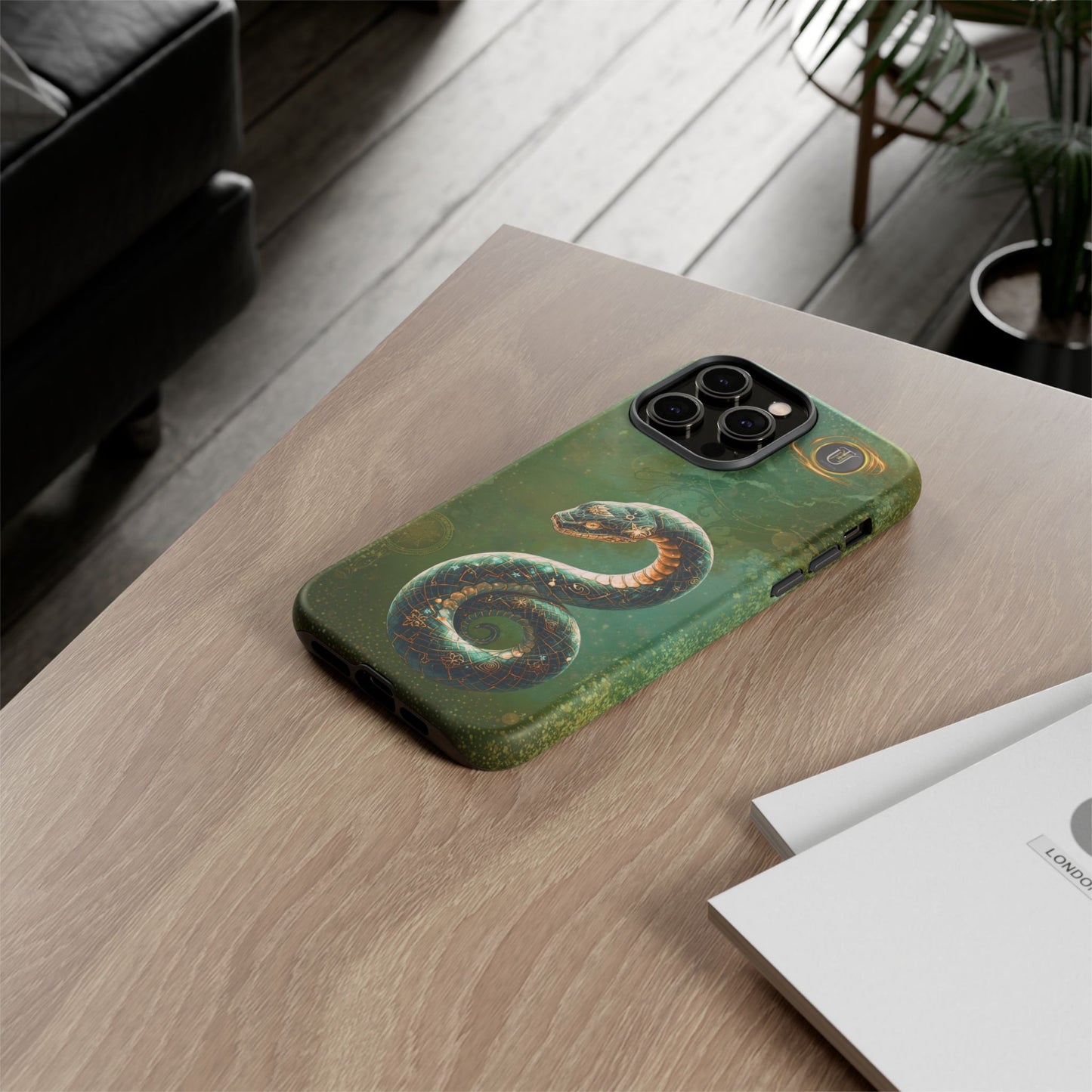 Lunar Snake Phone Case — Eternity Serpent Design