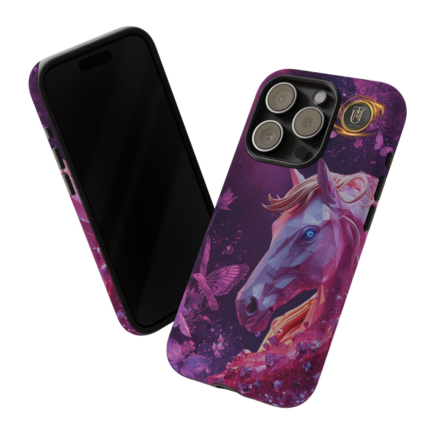 Quantum Pink Lunar Diamond Horse Tough Case — 2026 Pink Horse Phone Case