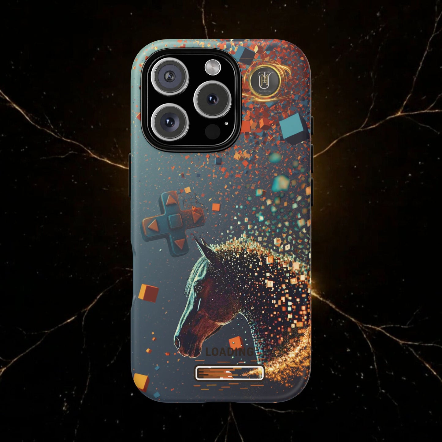 Glitched Lunar Horse Phone Case — Gamer Lucky Totem