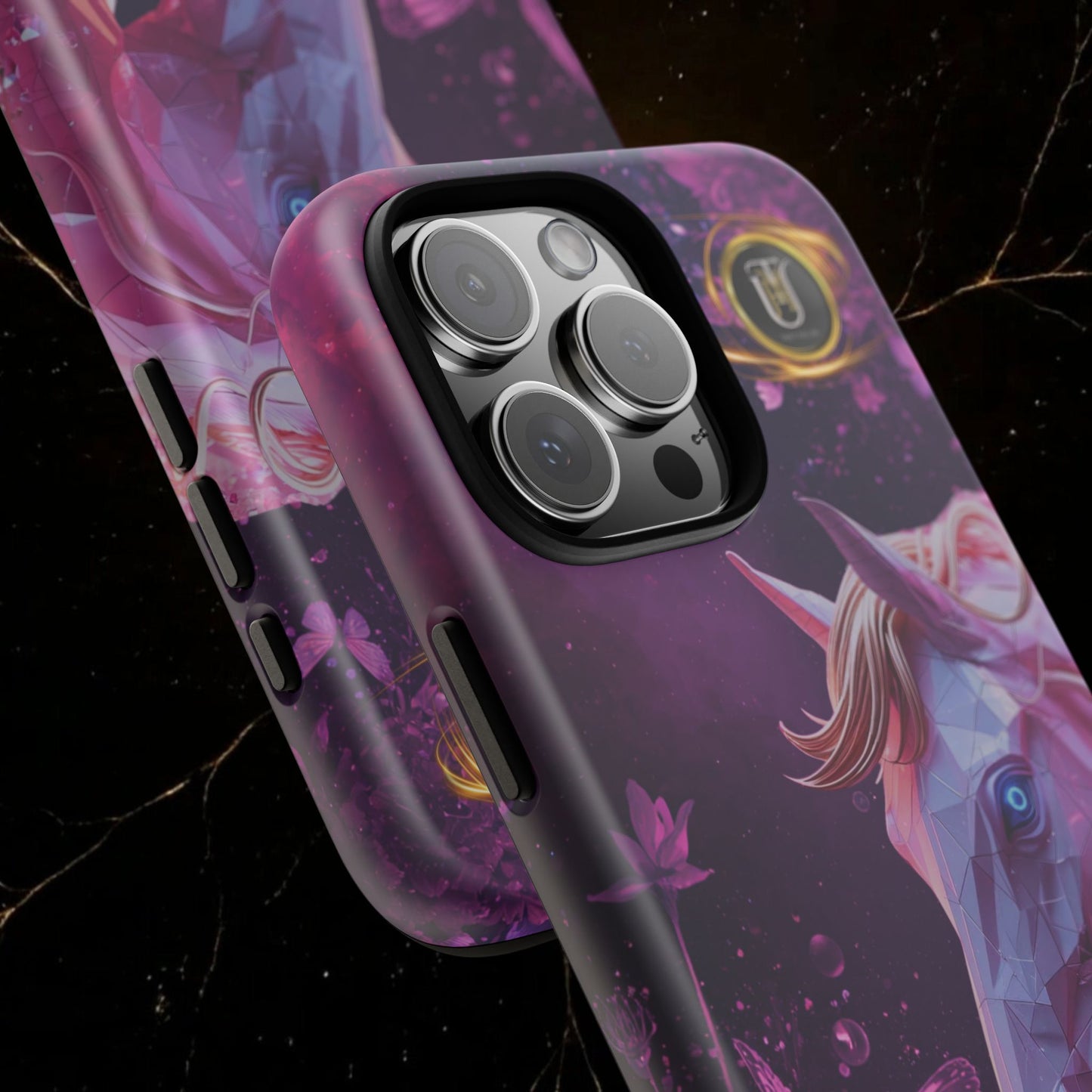 Quantum Pink Lunar Diamond Horse Tough Case — 2026 Pink Horse Phone Case