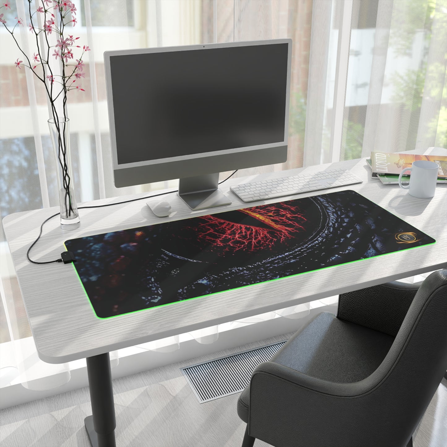 Evil Dragon Eye LED Gaming Mouse Pad — RGB Illuminated Gaming Mousepad
