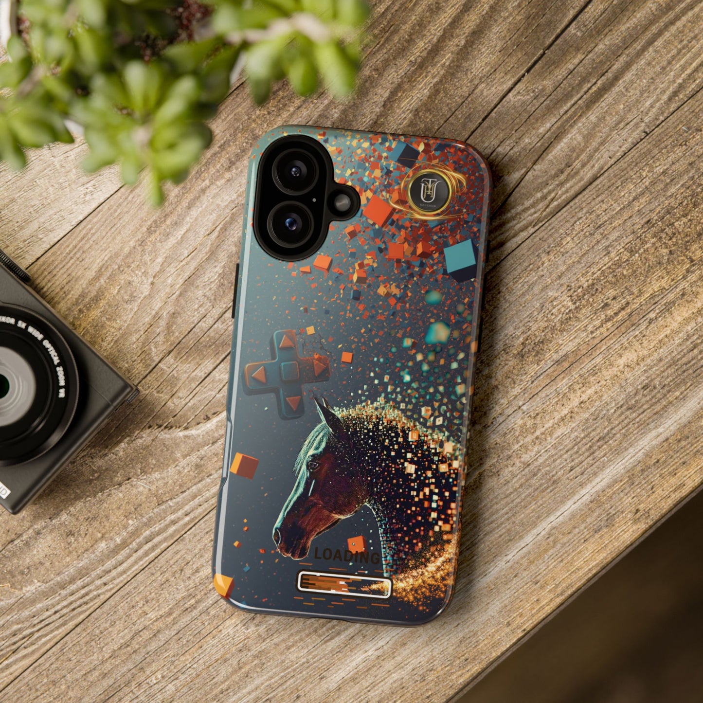 Glitched Lunar Horse Phone Case — Gamer Lucky Totem