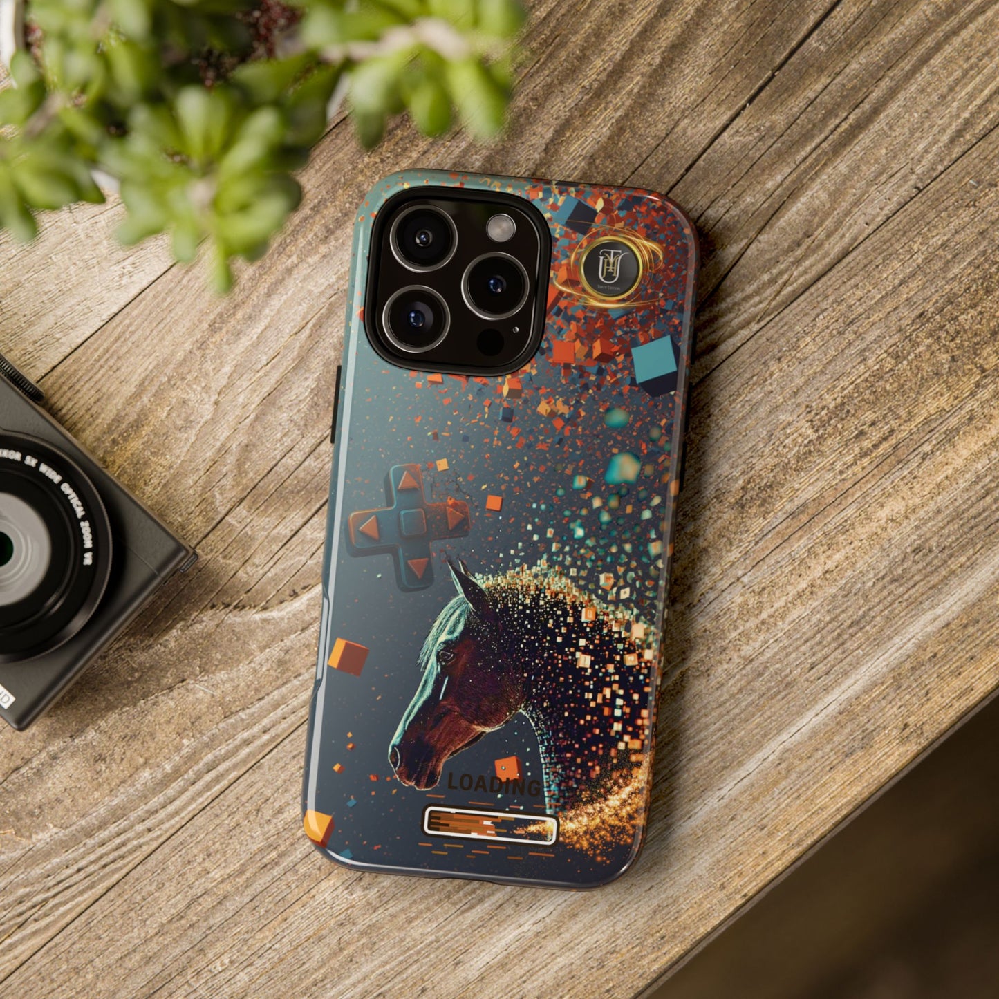 Glitched Lunar Horse Phone Case — Gamer Lucky Totem