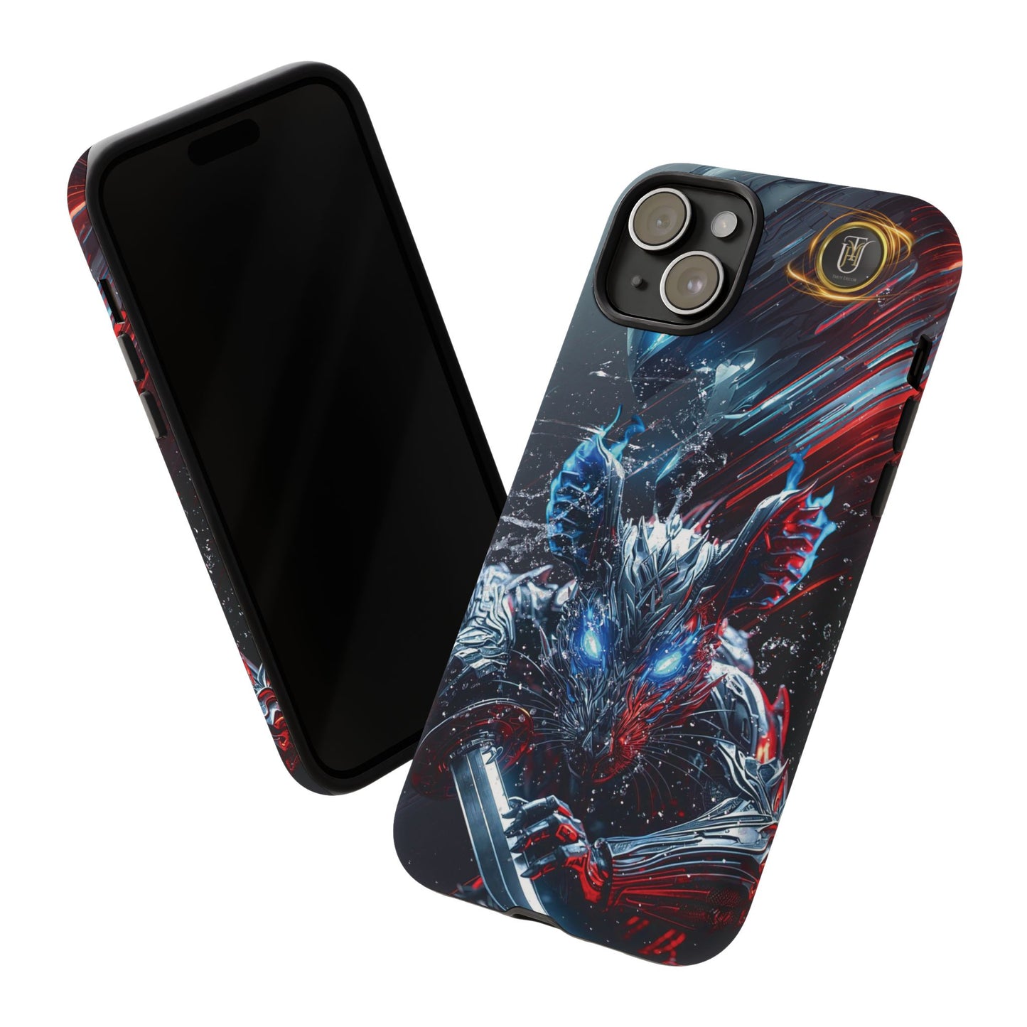 Lunar Metal Rat Samurai Phone Case — Warrior Rodent Armor Design