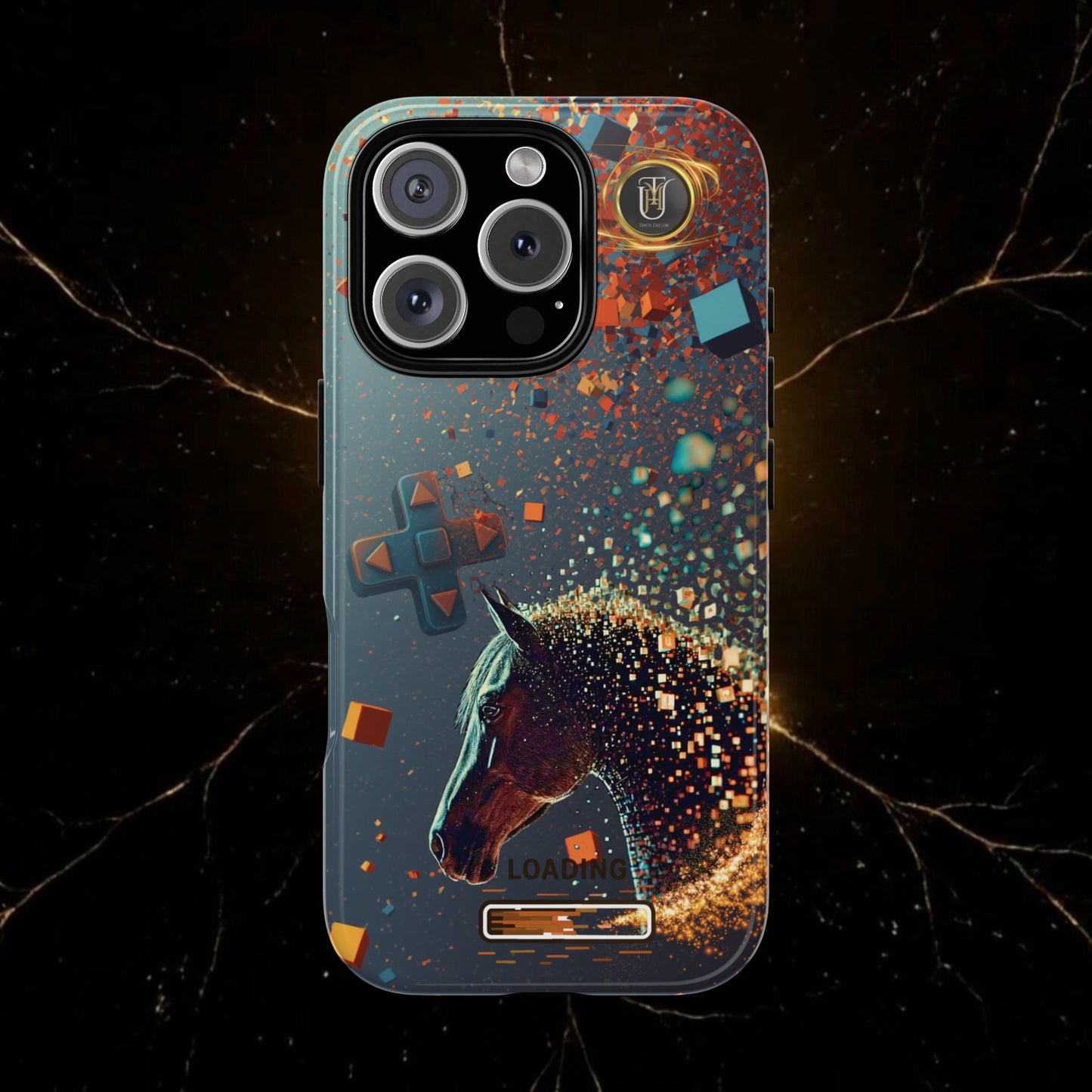 Glitched Lunar Horse Phone Case — Gamer Lucky Totem