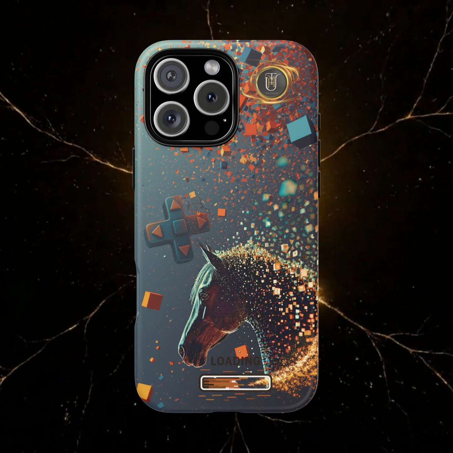 Glitched Lunar Horse Phone Case — Gamer Lucky Totem