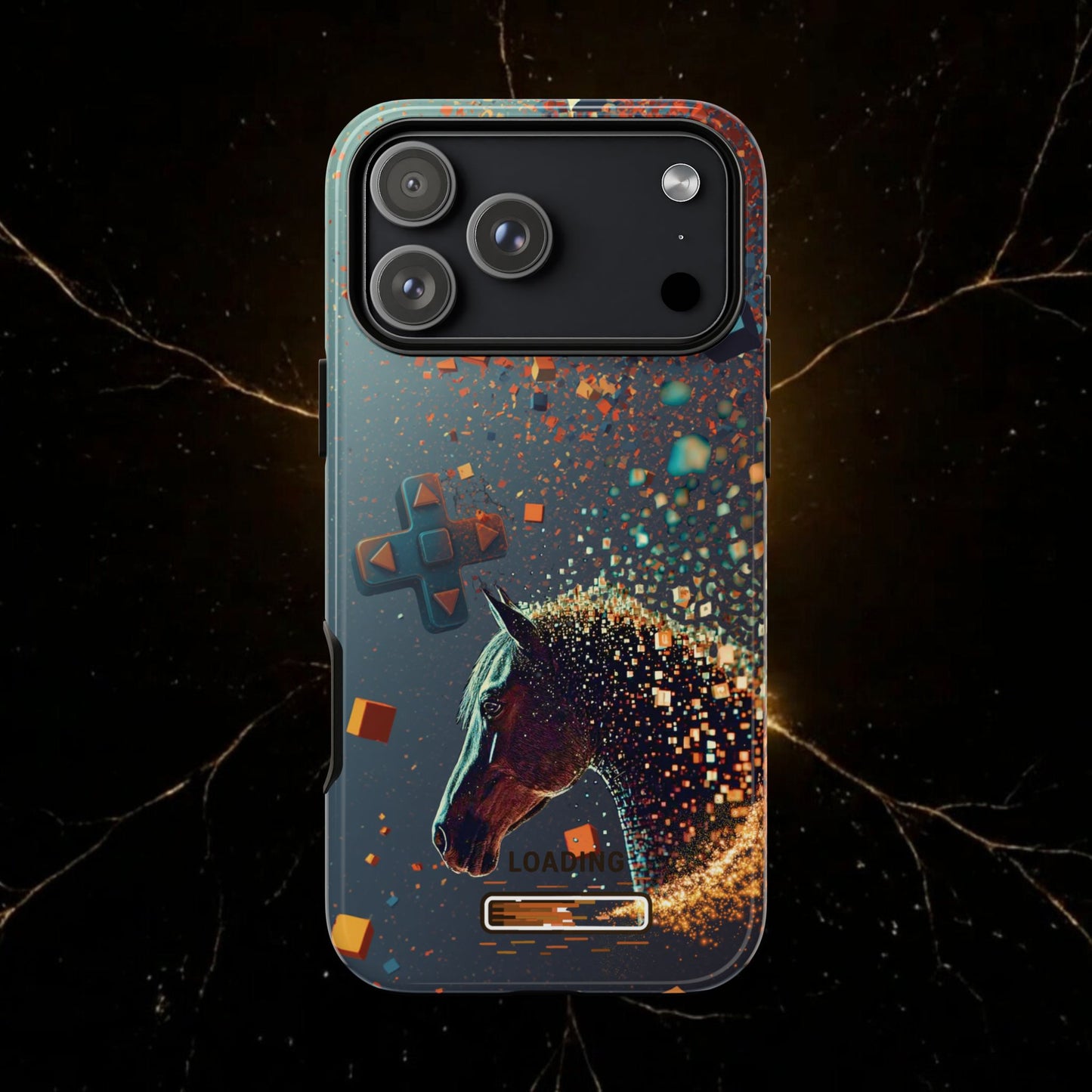 Glitched Lunar Horse Phone Case — Gamer Lucky Totem