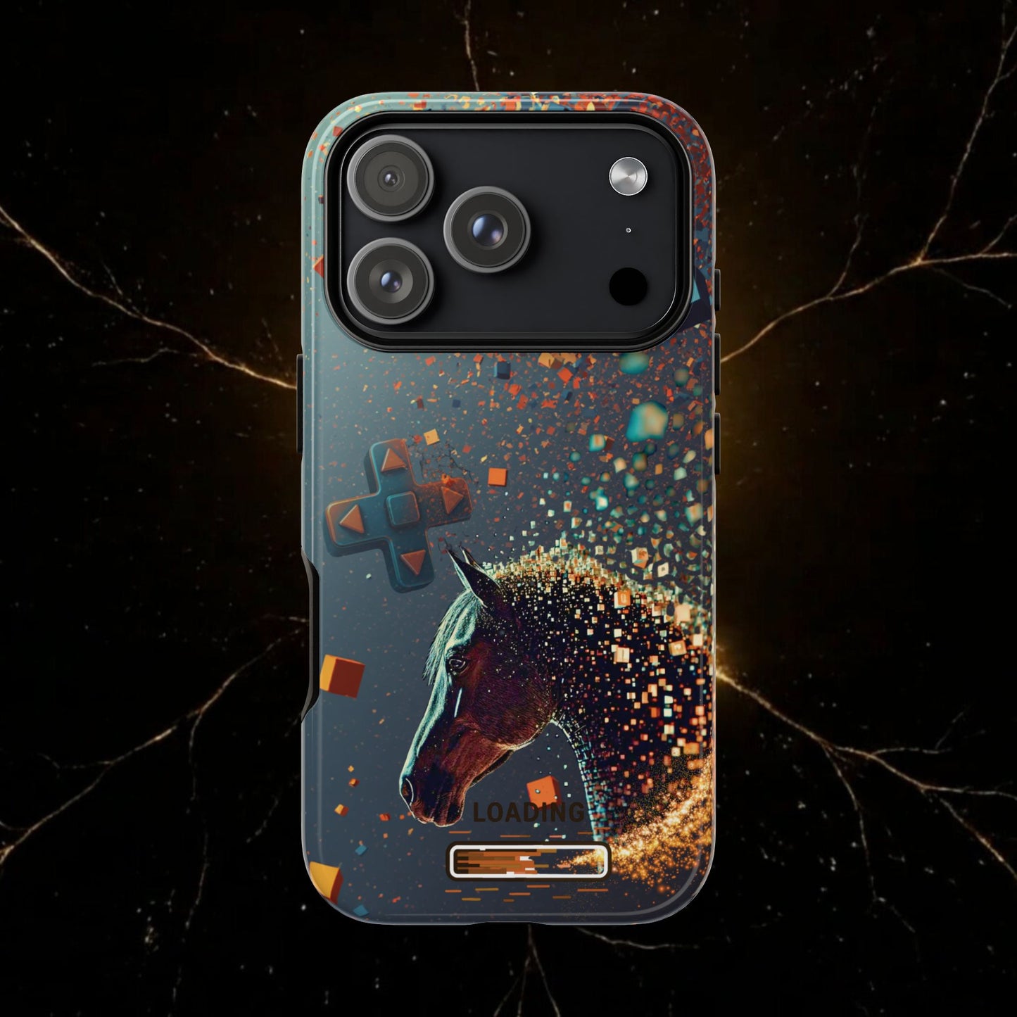 Glitched Lunar Horse Phone Case — Gamer Lucky Totem
