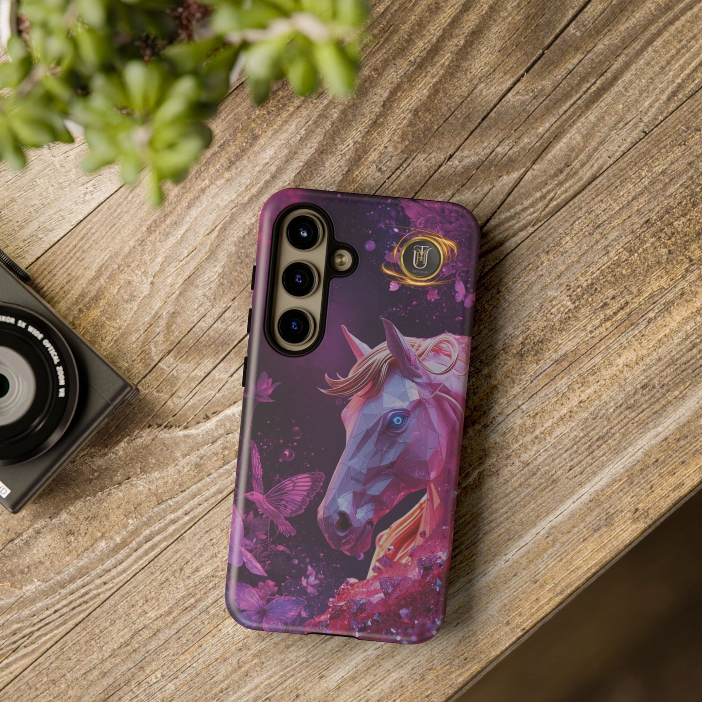 Quantum Pink Lunar Diamond Horse Tough Case — 2026 Pink Horse Phone Case