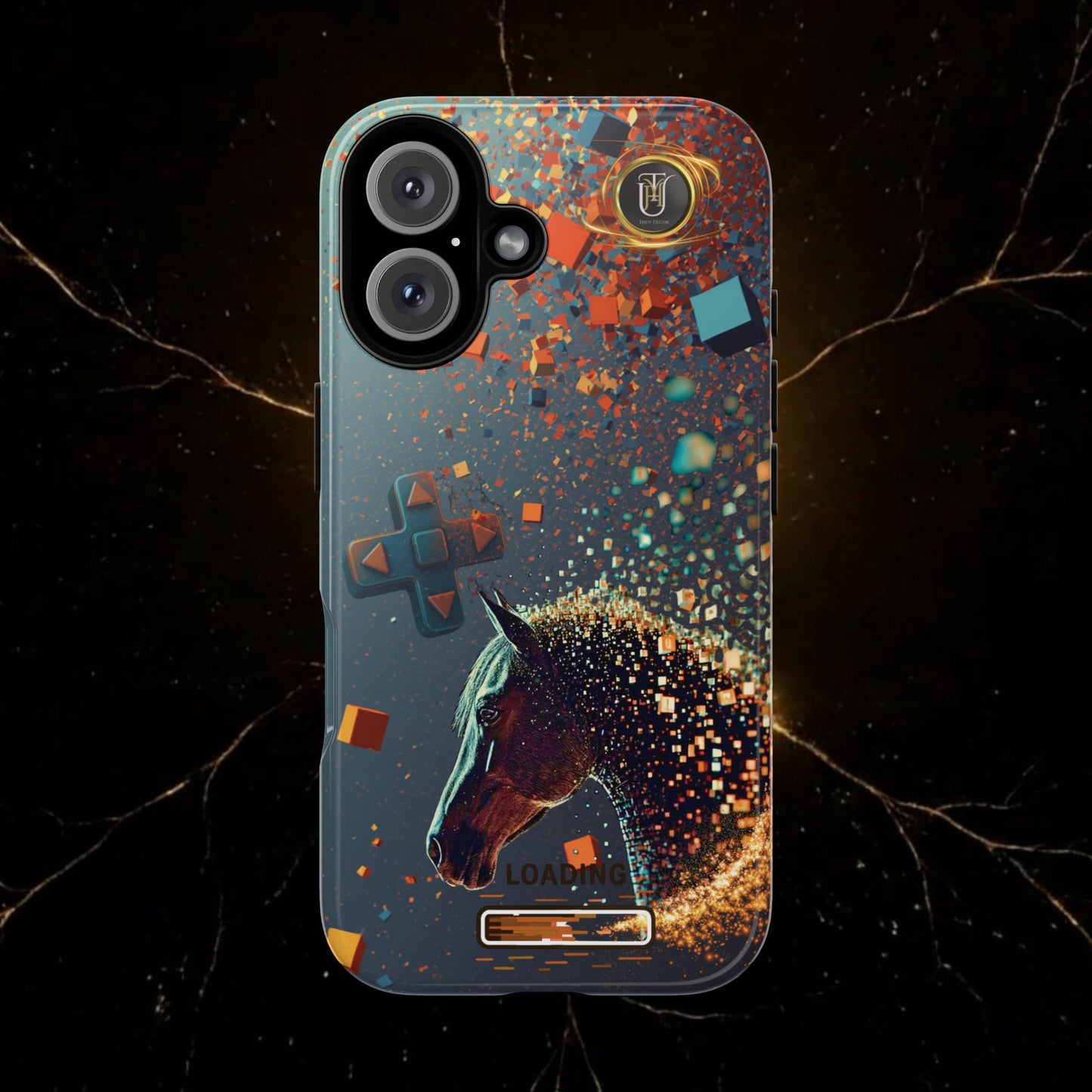 Glitched Lunar Horse Phone Case — Gamer Lucky Totem