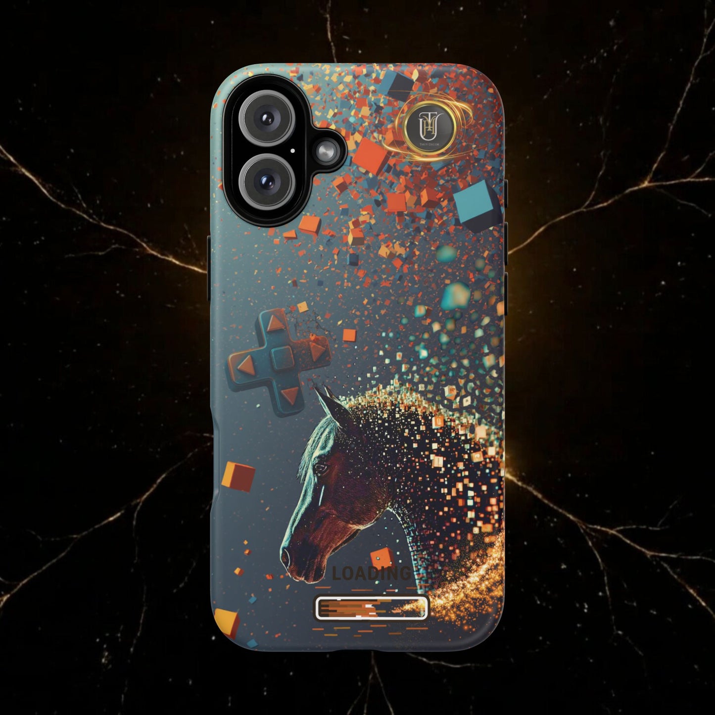 Glitched Lunar Horse Phone Case — Gamer Lucky Totem