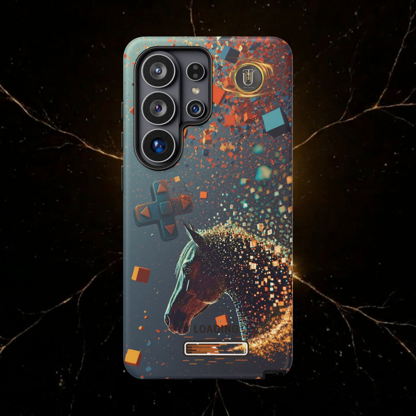 Glitched Lunar Horse Phone Case — Gamer Lucky Totem
